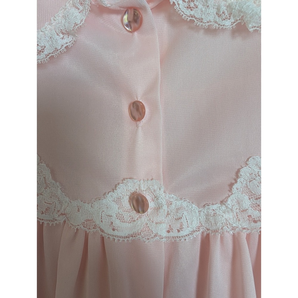 Vintage 60s Blush Pink Boudoir Bed Jacket S Babydoll Coquette Romantic Feminine - Picture 4 of 9